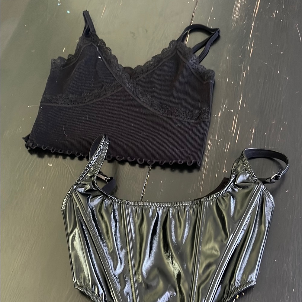 Two black going out tops small/medium